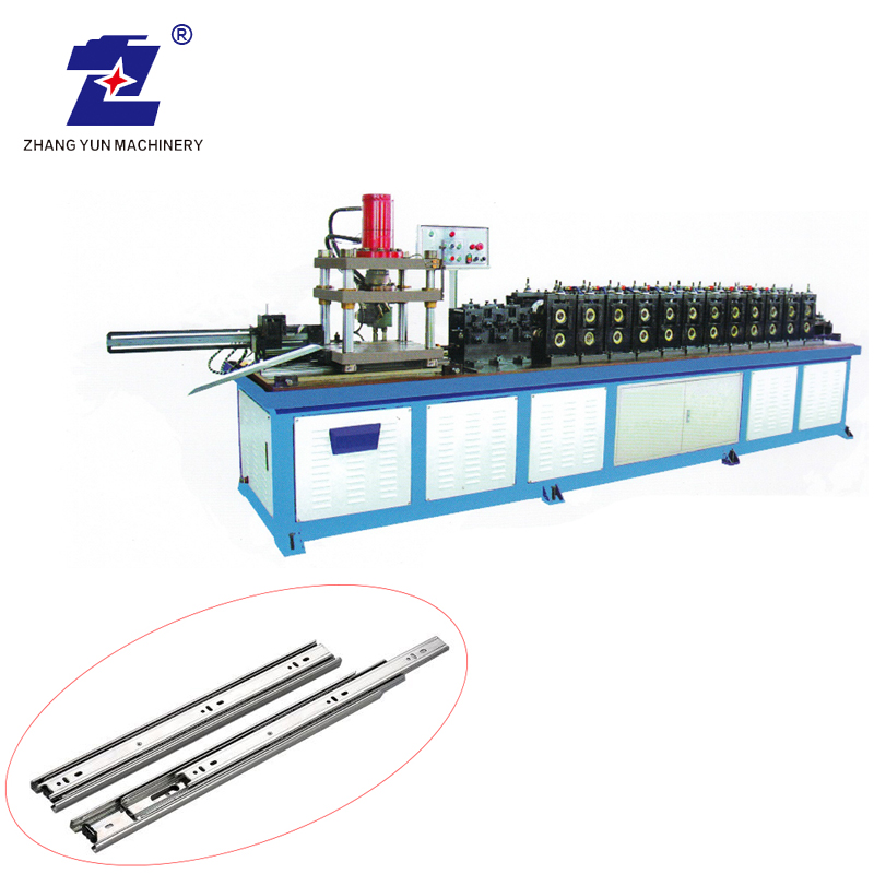 Fabricant de glissières de tiroir à roulement à billes de contrôle de PLC en métal entièrement automatique et robuste formant la machine